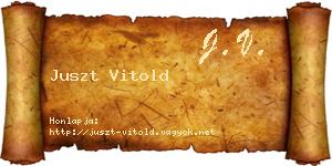 Juszt Vitold névjegykártya